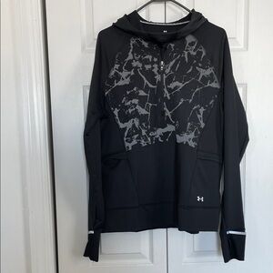 XL Fitted Under Armour UA OutRun the Cold 1/2 Zip Hoodie running sweatshirt